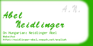 abel neidlinger business card