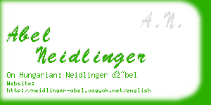 abel neidlinger business card